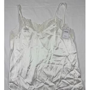 Women's Silk Cami Top Cream Size Small